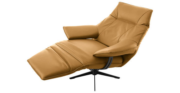 RELAXSESSEL in Leder Bernsteinfarben  - Beige/Bernsteinfarben, Design, Leder/Metall (92/79/82cm) - Dieter Knoll