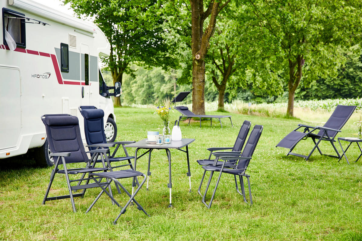 CAMPINGSESSEL - Anthrazit, KONVENTIONELL, Textil/Metall (61/121/76cm) - Siena Garden