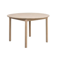 MATBORD ek Bianco rund  utdragbar, finns i olika storlekar, finns i olika trädekorer  - ek Bianco, Klassisk, trä (120/120/75cm) - Rowico