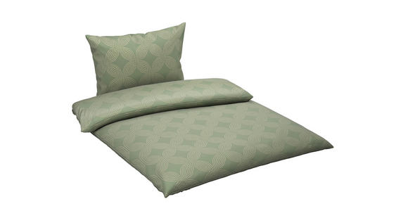 BETTWÄSCHE Satin 140/200 cm  - Salbeigrün/Multicolor, Design, Textil (140/200cm) - Novel