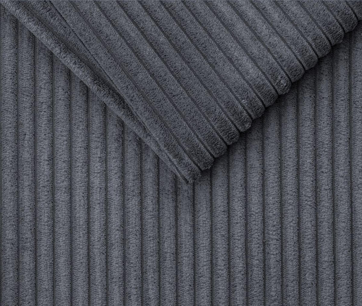 SAROKKANAPÉ textil grafitszürke  - grafitszürke/fekete, Design, műanyag/textil (298/175cm) - P & B