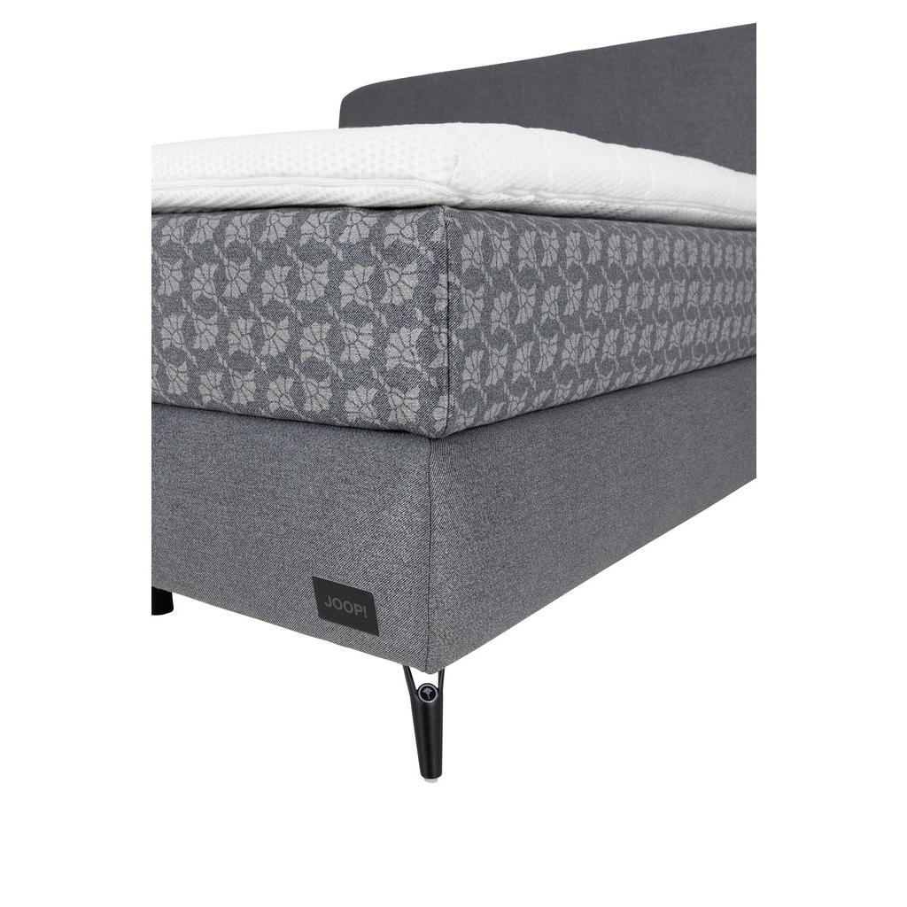 Thumbnail - Joop! Boxspringbett, Grau, Hellgrau, Textil, Blume, H2 + H3, 7-Zonen, Höhe ca. 24 cm, 200x200 cm, Goldenes M, Made in EU...