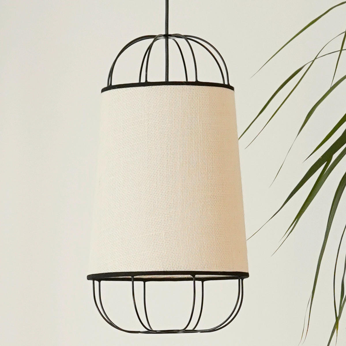 HÄNGELEUCHTE Kansas 22/102 cm   - Weiß, KONVENTIONELL, Naturmaterialien (22/102cm)