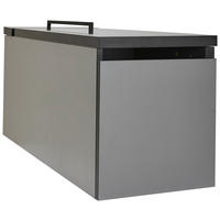 CONTAINER Dunkelgrau  - Dunkelgrau/Schwarz, MODERN, Holzwerkstoff/Metall (30,5/35/80cm) - Novel