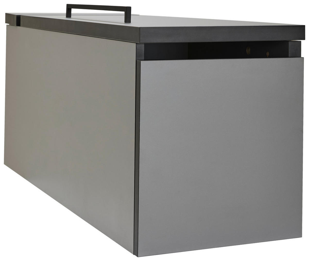 CONTAINER Dunkelgrau  - Dunkelgrau/Schwarz, MODERN, Holzwerkstoff/Metall (30,5/35/80cm) - Novel