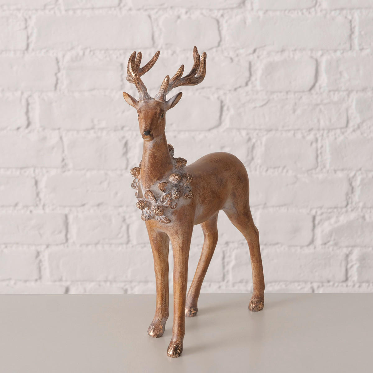 DEKOHIRSCH  - Braun, Basics, Kunststoff (15/6/27,5cm) - X-Mas