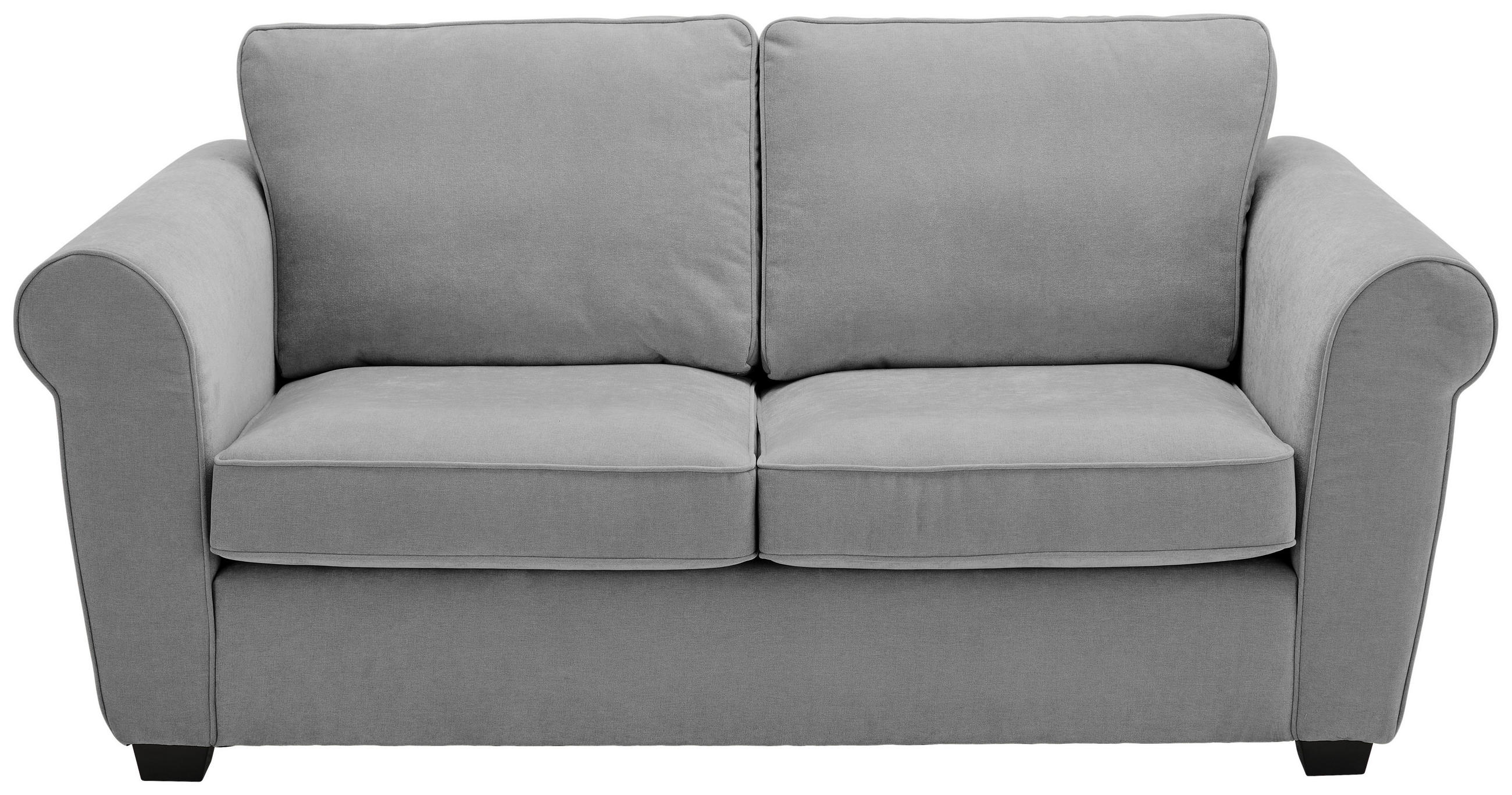 2,5-SITZER Chenille Grau  - Schwarz/Grau, KONVENTIONELL, Kunststoff/Textil (196/88/86cm) - Carryhome