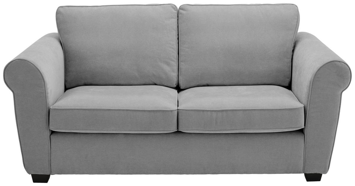 2,5-SITZER Chenille Grau  - Schwarz/Grau, KONVENTIONELL, Kunststoff/Textil (196/88/86cm) - Carryhome