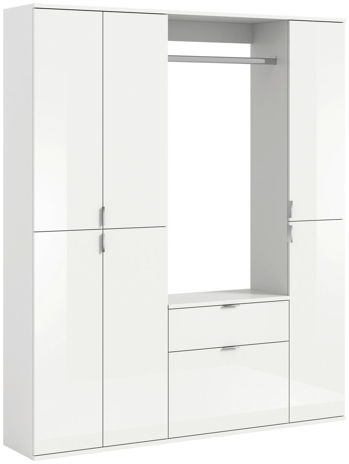 PREDSOBA bela, visoki sijaj - bela/visoki sijaj, Moderno, leseni material (152/193/34cm) - MID.YOU