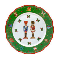 PLADANJ ZA SERVIRANJE  33,3 cm        - bijela/zelena, Konvencionalno, keramika (33,3cm) - X-Mas
