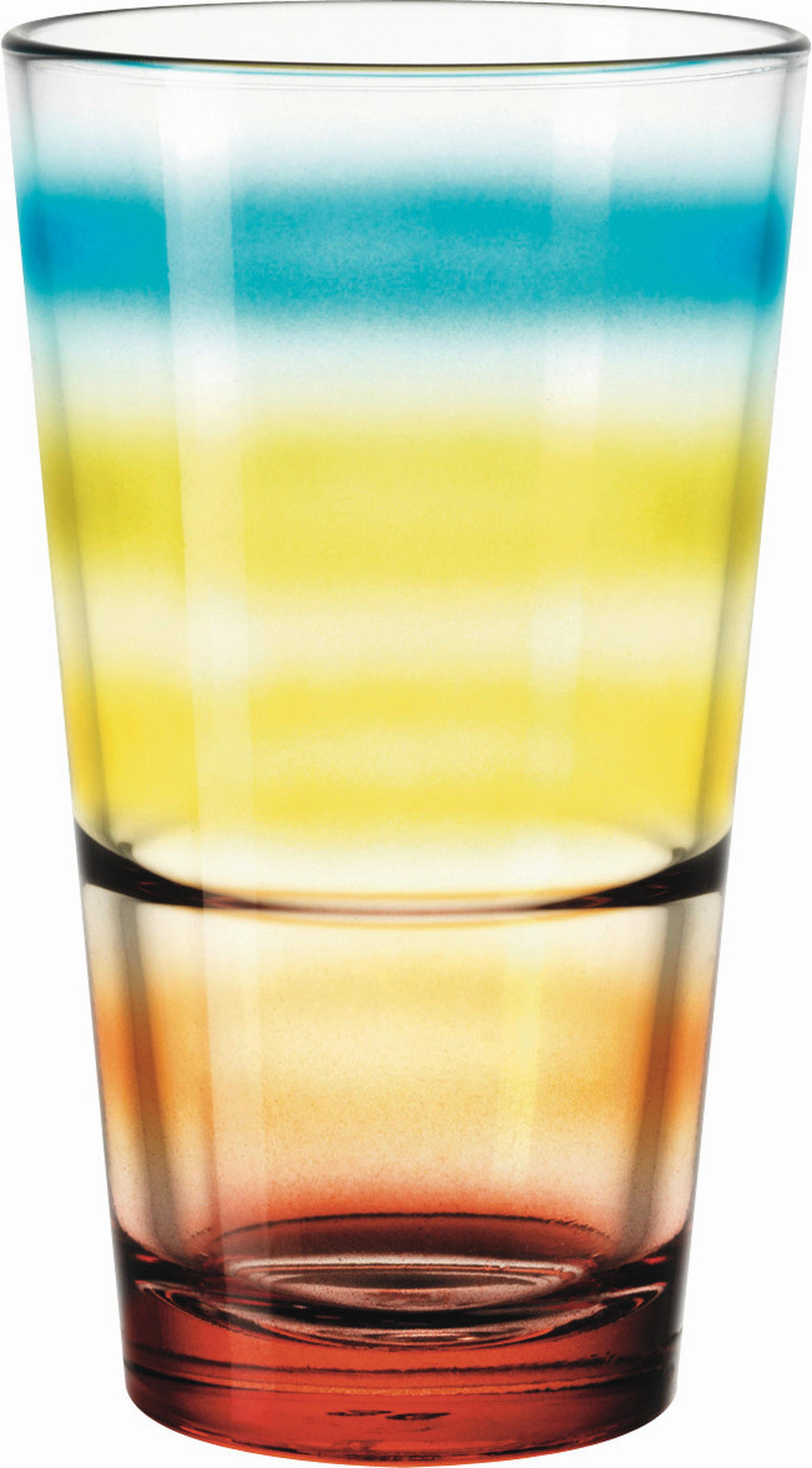 TRINKGLAS Event 330 ml  - Blau/Gelb, Basics, Glas (330ml) - Leonardo