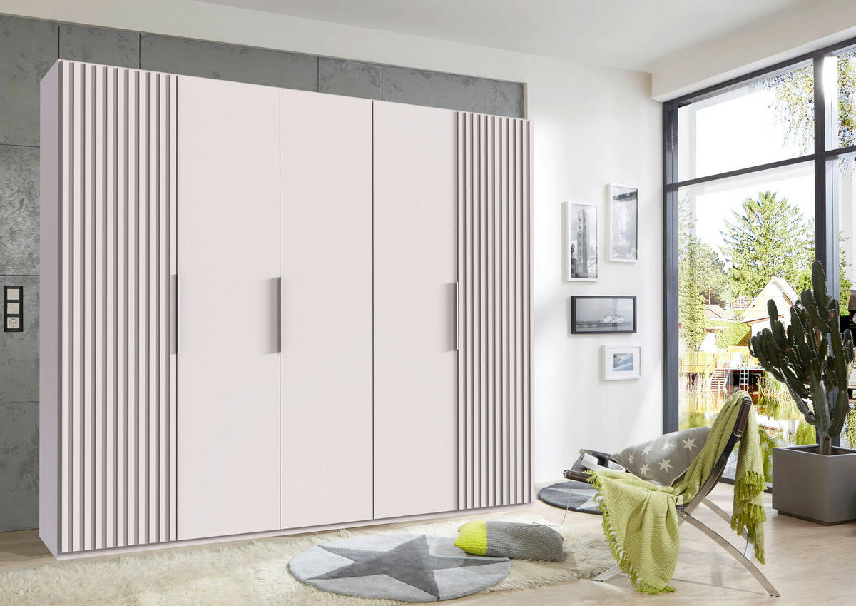DREHTÜRENSCHRANK in Weiss  - Weiss, Modern, Holzwerkstoff/Metall (250/216/58cm) - MID.YOU