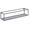 VÄGGHYLLPLAN 70/16/16 cm  - mörkgrå, Basics, metall (70/16/16cm) - home24