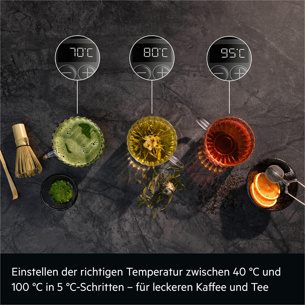 WASSERKOCHER Design Collection 1,7 L  - Schwarz, Basics (23,2/22,6/18,8cm) - AEG