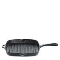 GRILLPFANNE PROVENCE Emaille  - Schwarz, Basics, Metall (43/27,5cm) - KÜCHENPROFI