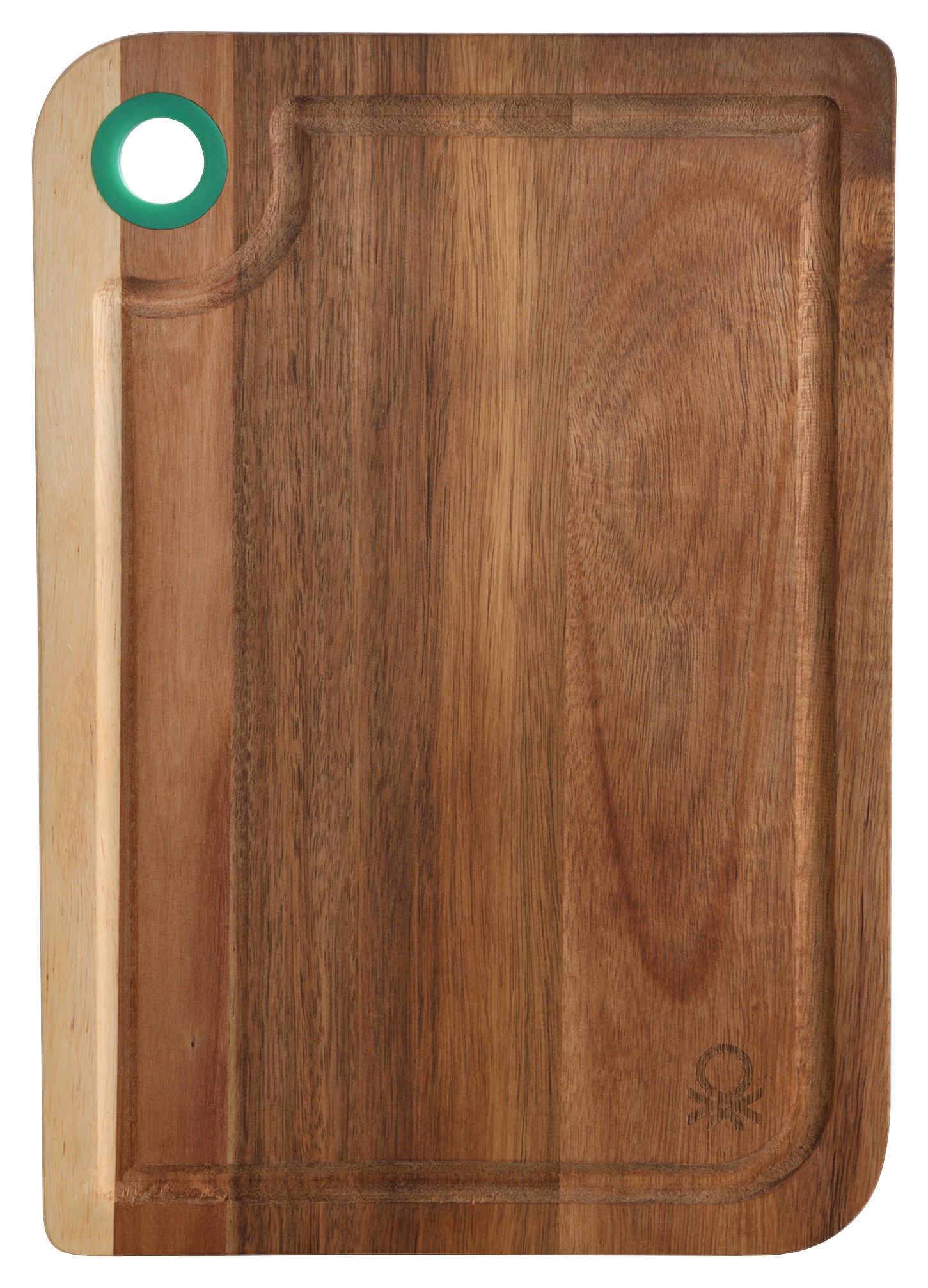 Schneidebrett aus Holz + Griff Rainbow L/B: ca. 34/24 cm