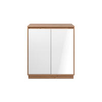 KOMODA   79/88/40 cm   hrast Artisan, bijela visoki sjaj  - bijela/hrast Artisan, Trend, drvni materijal (79/88/40cm)