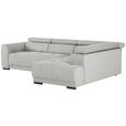 ECKSOFA in Struktur Grau  284/205 cm  - Schwarz/Grau, Design, Kunststoff/Textil (284/205cm) - Xora