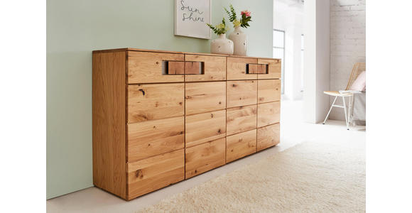 SIDEBOARD Kerneiche furniert, massiv geölt Eichefarben - Eichefarben, KONVENTIONELL, Holz/Holzwerkstoff (180/83/43cm) - Cantus