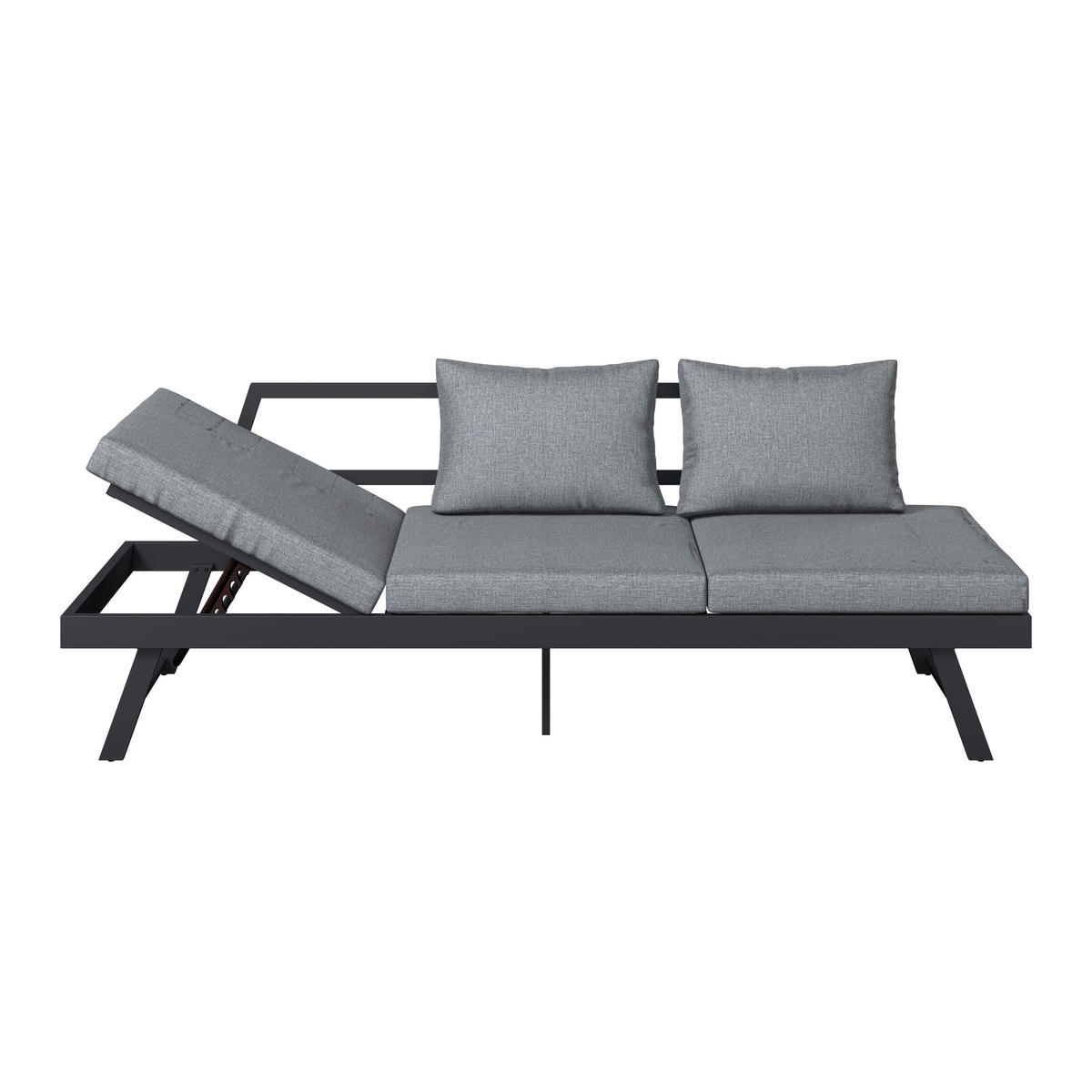 ÜLŐPAD antracit, szürke  - antracit/szürke, Design, textil/fém (204/70/69cm) - Ambia Garden