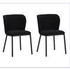 STUHL-SET 2 Stück  in Webstoff  - Schwarz, MODERN, Textil/Metall (52/80/44cm) - MID.YOU