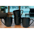 KAFFEEBECHERSET Mika black 4-teilig  - Schwarz, Trend, Keramik - Novel