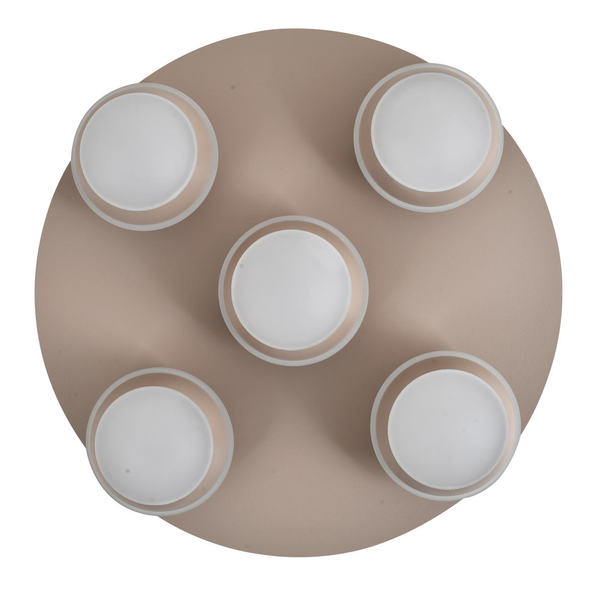 LED-DECKENLEUCHTE Biarritz 40/40/14 cm  - Sandfarben, Design, Kunststoff/Metall (40/40/14cm)