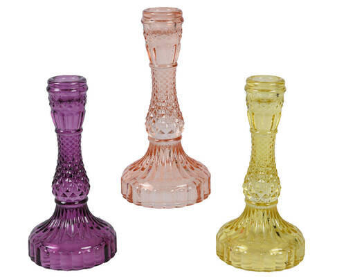STOJAN NA SVÍČKY  sklo - Basics, sklo (8,3/17cm)