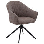 ARMLEHNSTUHL  Sitzfläche 360° drehbar, automatische Rückholfunktion Webstoff  - Rot/Schwarz, Design, Textil/Metall (66/83/64cm) - Novel