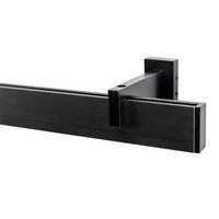 VORHANGSCHIENE  120 cm  - Schwarz, Basics, Metall (120cm)