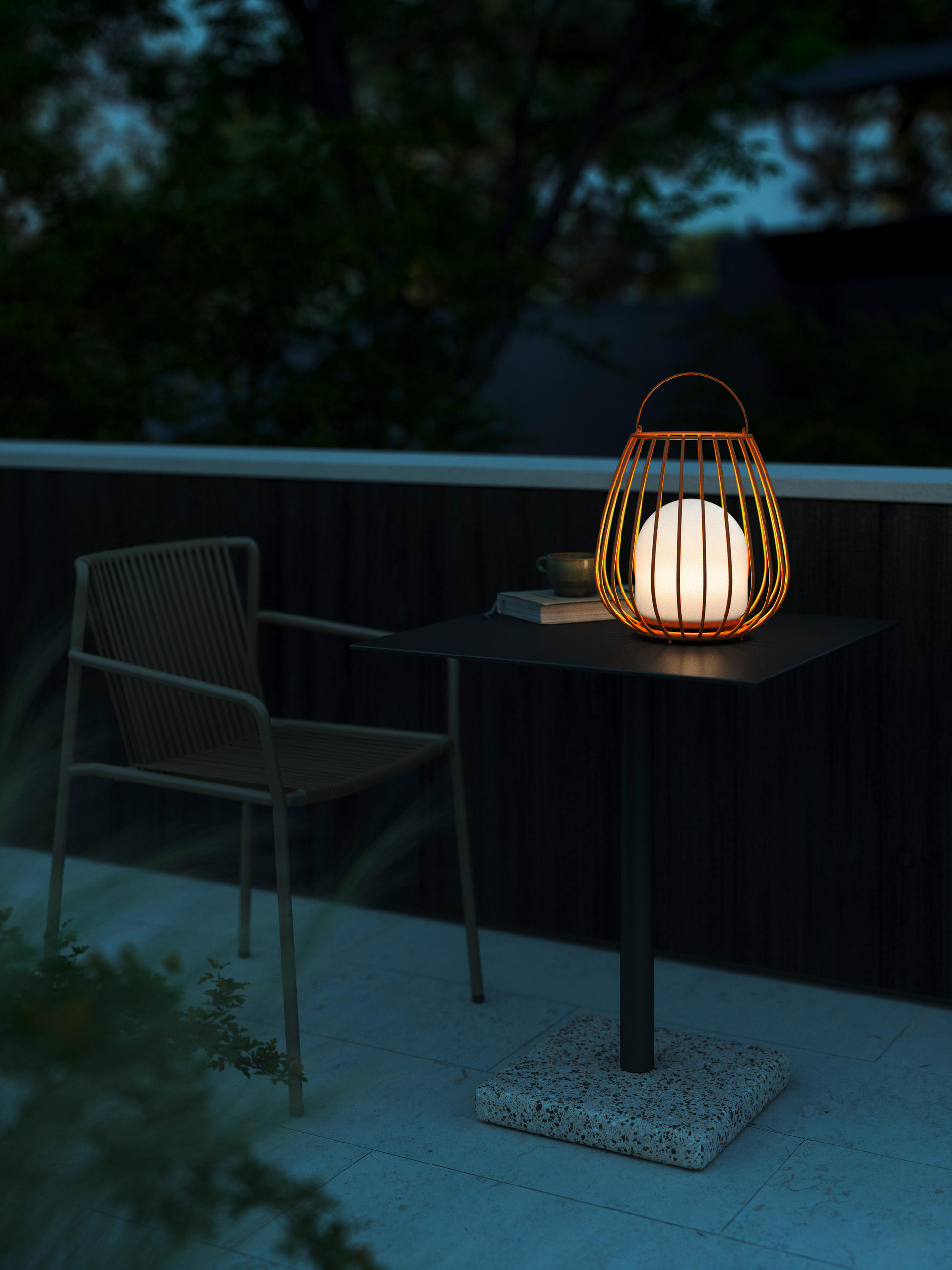 AKKU-TISCHLEUCHTE Jim 28/30 cm   - Weiß/Orange, Design, Kunststoff/Metall (28/30cm) - Nordlux
