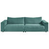 3-SITZER-SOFA in Cord Waldgrün  - Waldgrün/Schwarz, Design, Kunststoff/Textil (290/86/127cm) - Lomoco