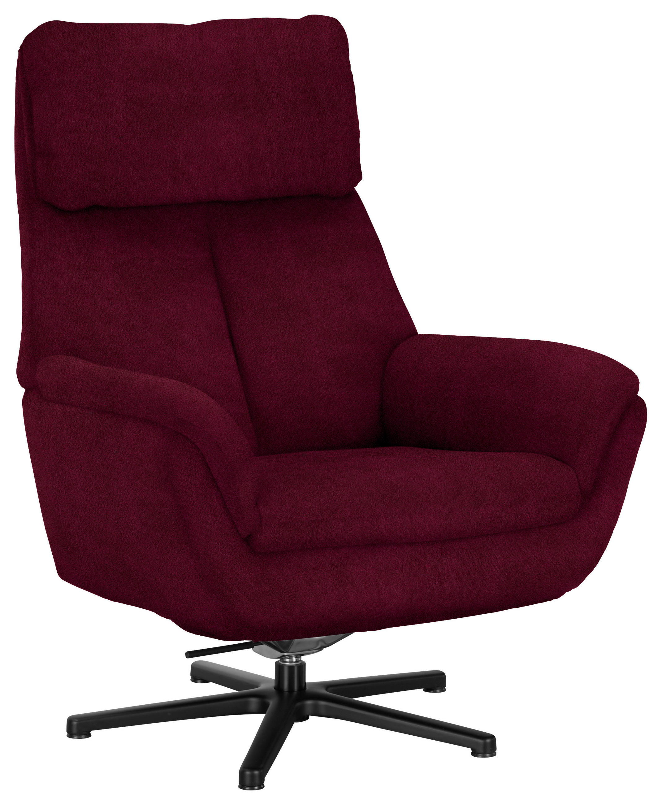 RELAXSESSEL in Textil Beere  - Beere/Schwarz, Design, Textil/Metall (79/108/89cm) - Beldomo Style