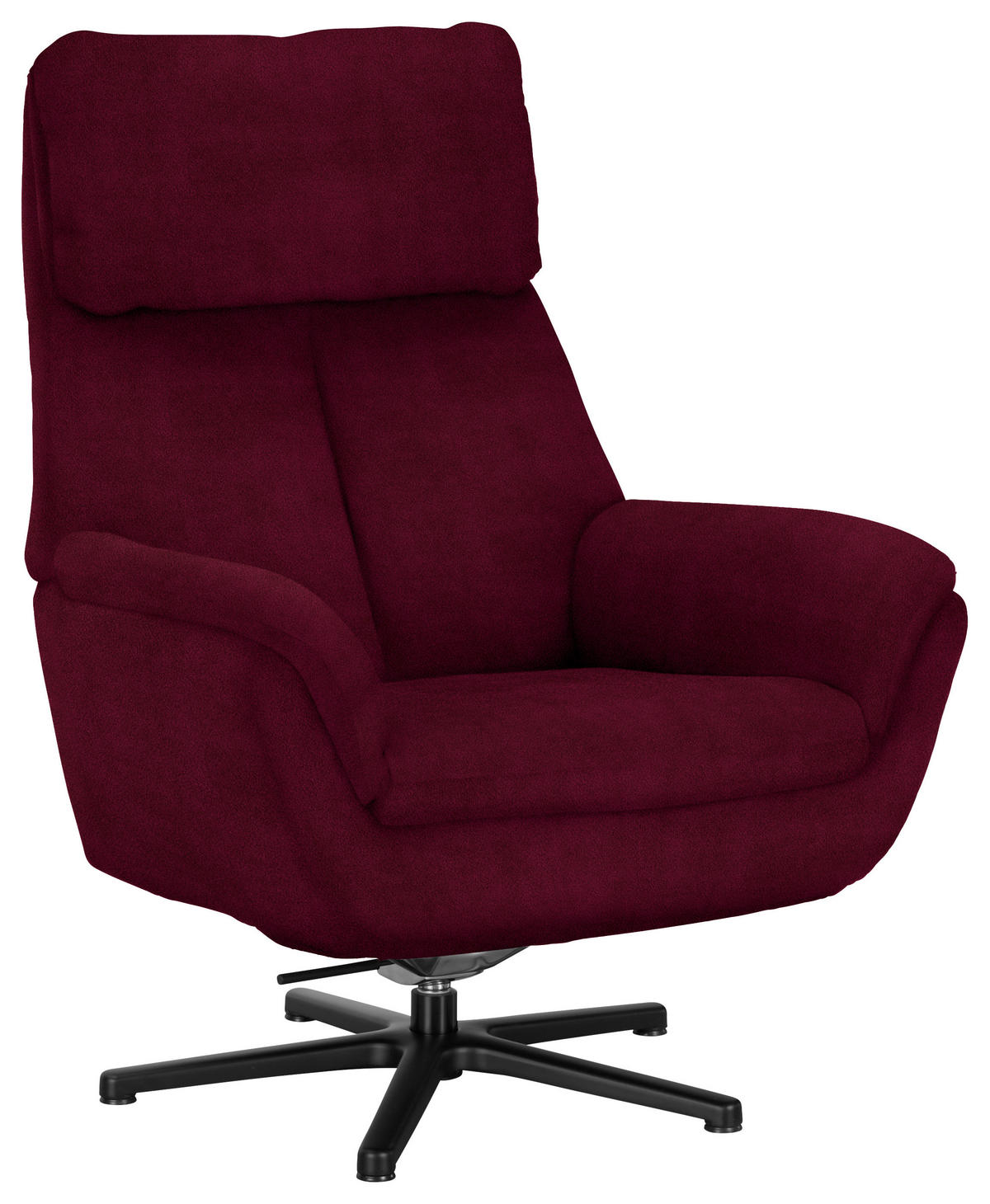 RELAXSESSEL in Textil Beere  - Beere/Schwarz, Design, Textil/Metall (79/108/89cm) - Beldomo Style