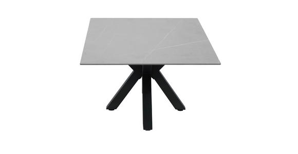 COUCHTISCH rechteckig Grau, Schwarz 120/70/43 cm  - Schwarz/Grau, Design, Keramik/Metall (120/70/43cm) - Novel