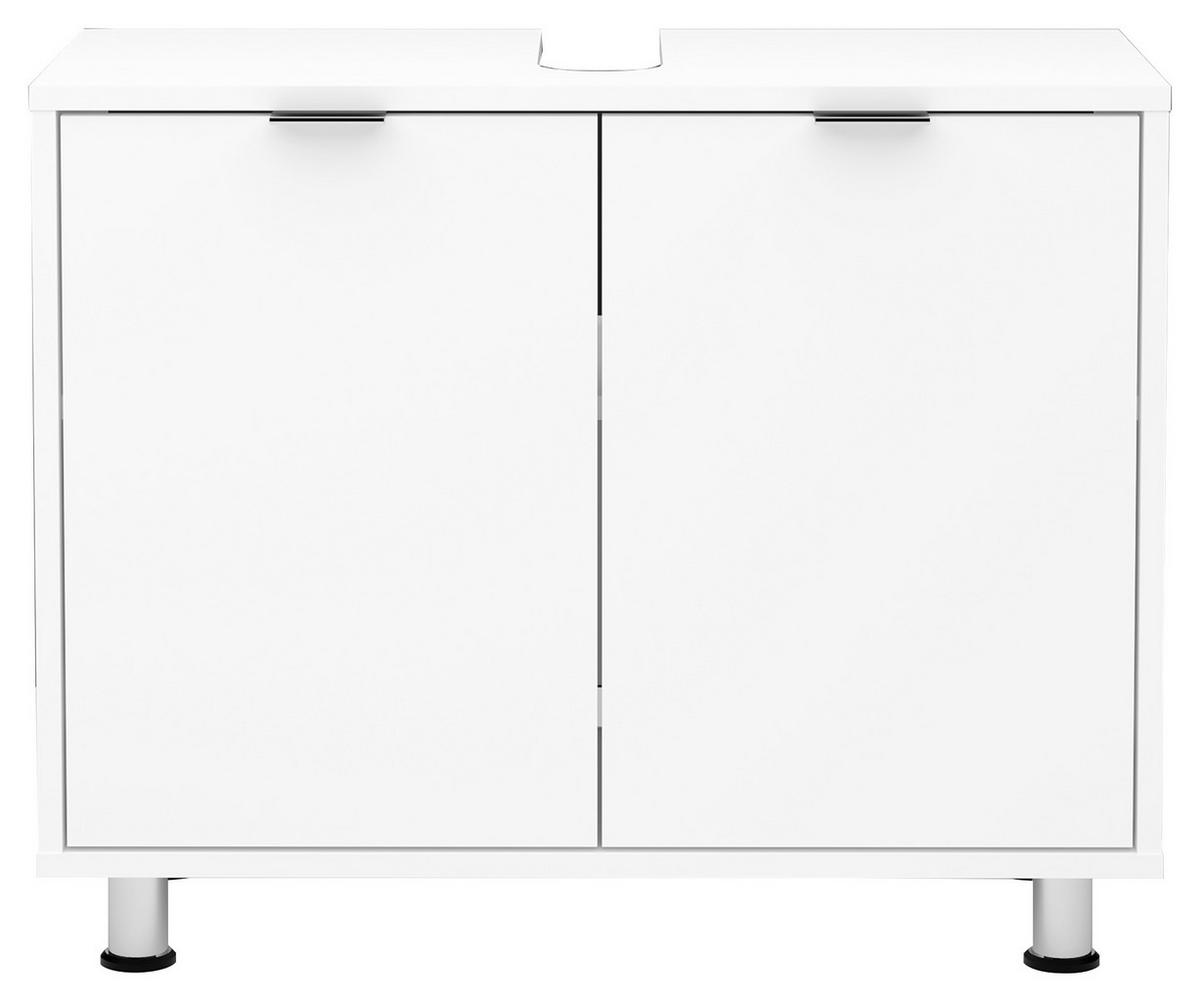 SKŘÍŇKA POD UMYVADLO, bílá, 70/57/33 cm - bílá/barvy stříbra, Moderní, kov/kompozitní dřevo (70/57/33cm) - MID.YOU