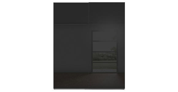 SCHWEBETÜRENSCHRANK in Grau, Schwarz - Schwarz/Grau, KONVENTIONELL, Glas/Holzwerkstoff (181/223/67cm) - Novel
