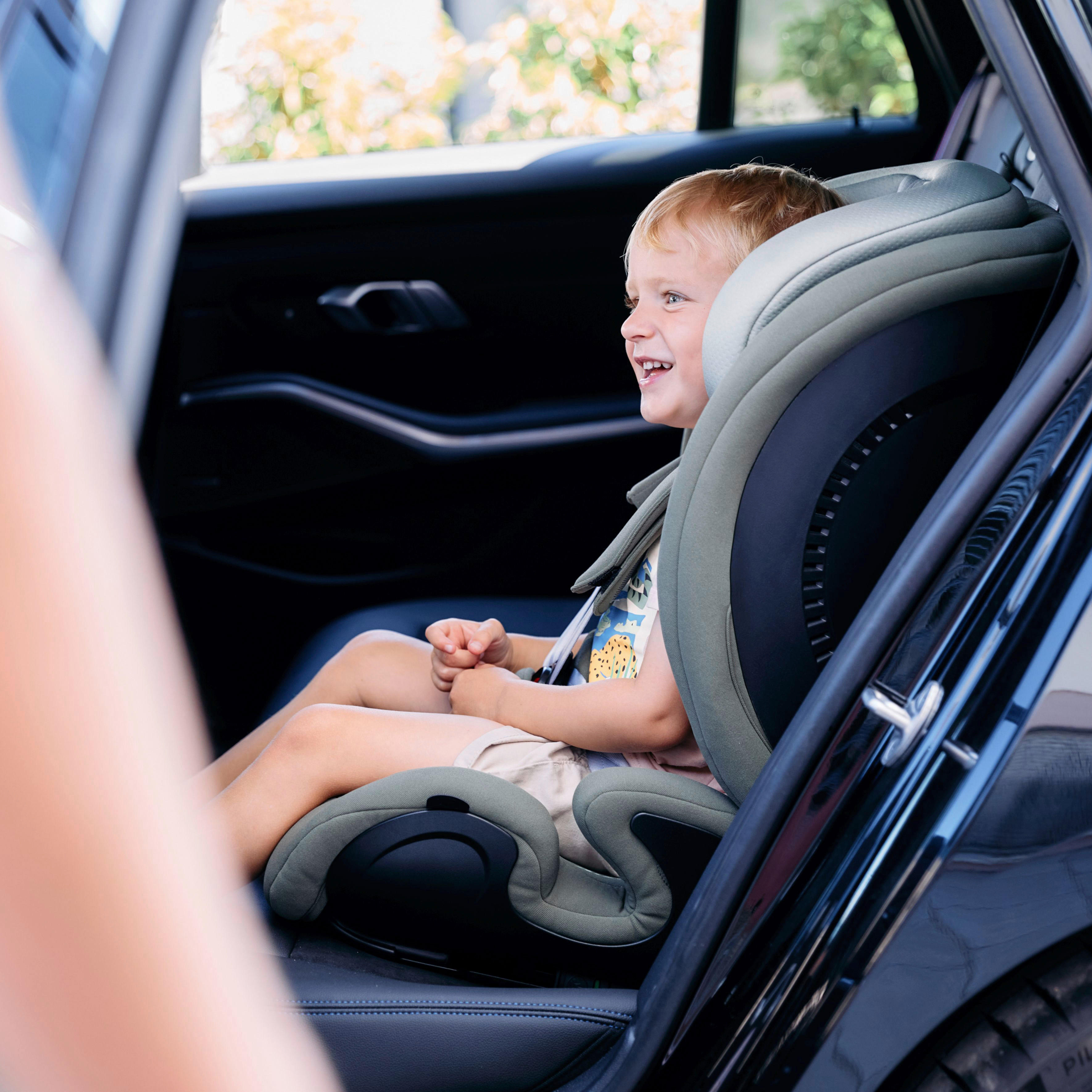 KINDERAUTOSITZ ASPEN 2 FIX i-SIZE  - Dunkelgrün/Beige, Basics, Textil (61,5/47,5/44cm) - ABC Design