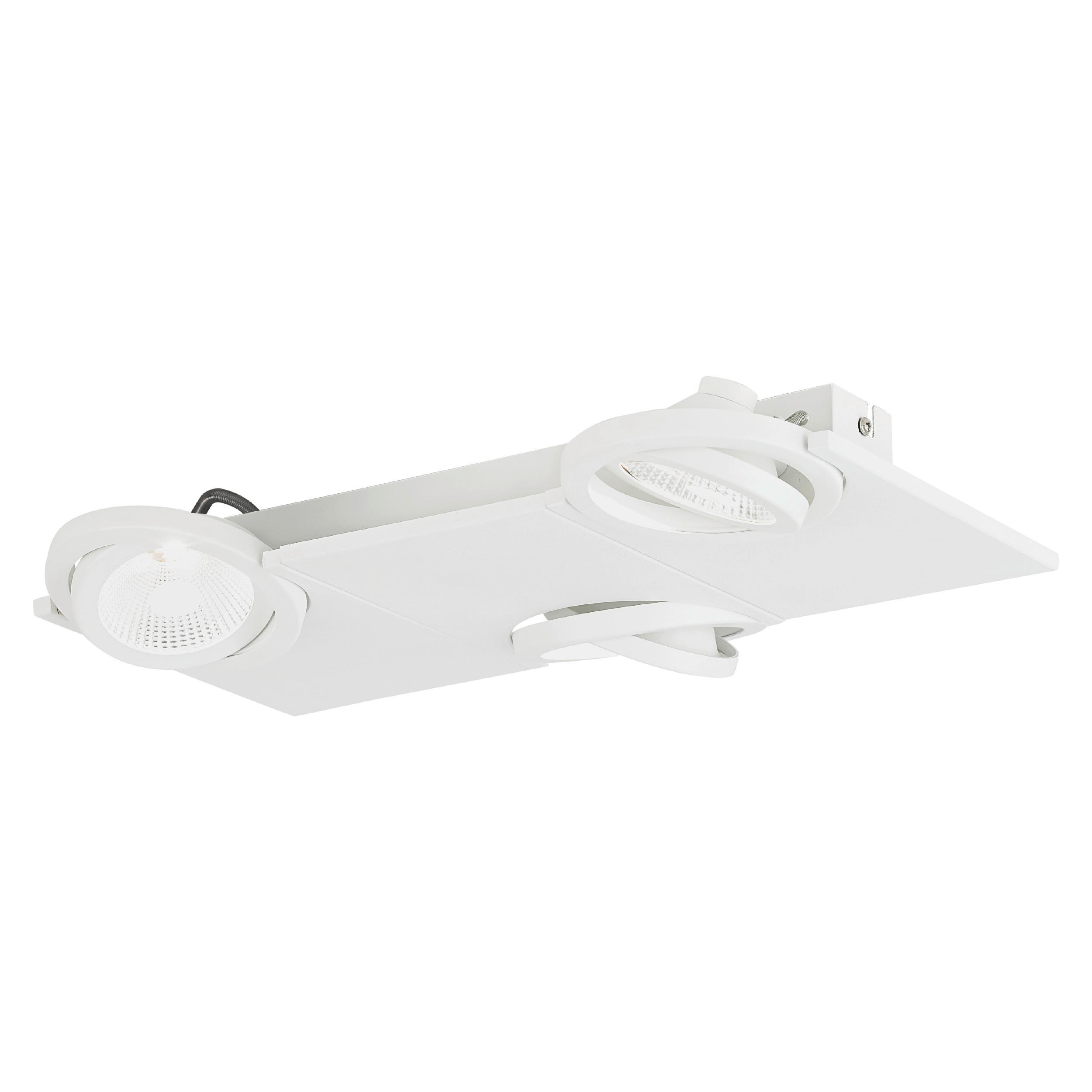 DECKENLEUCHTE Brea 42/29/6 cm   - Weiß, Design, Glas/Metall (42/29/6cm) - Eglo