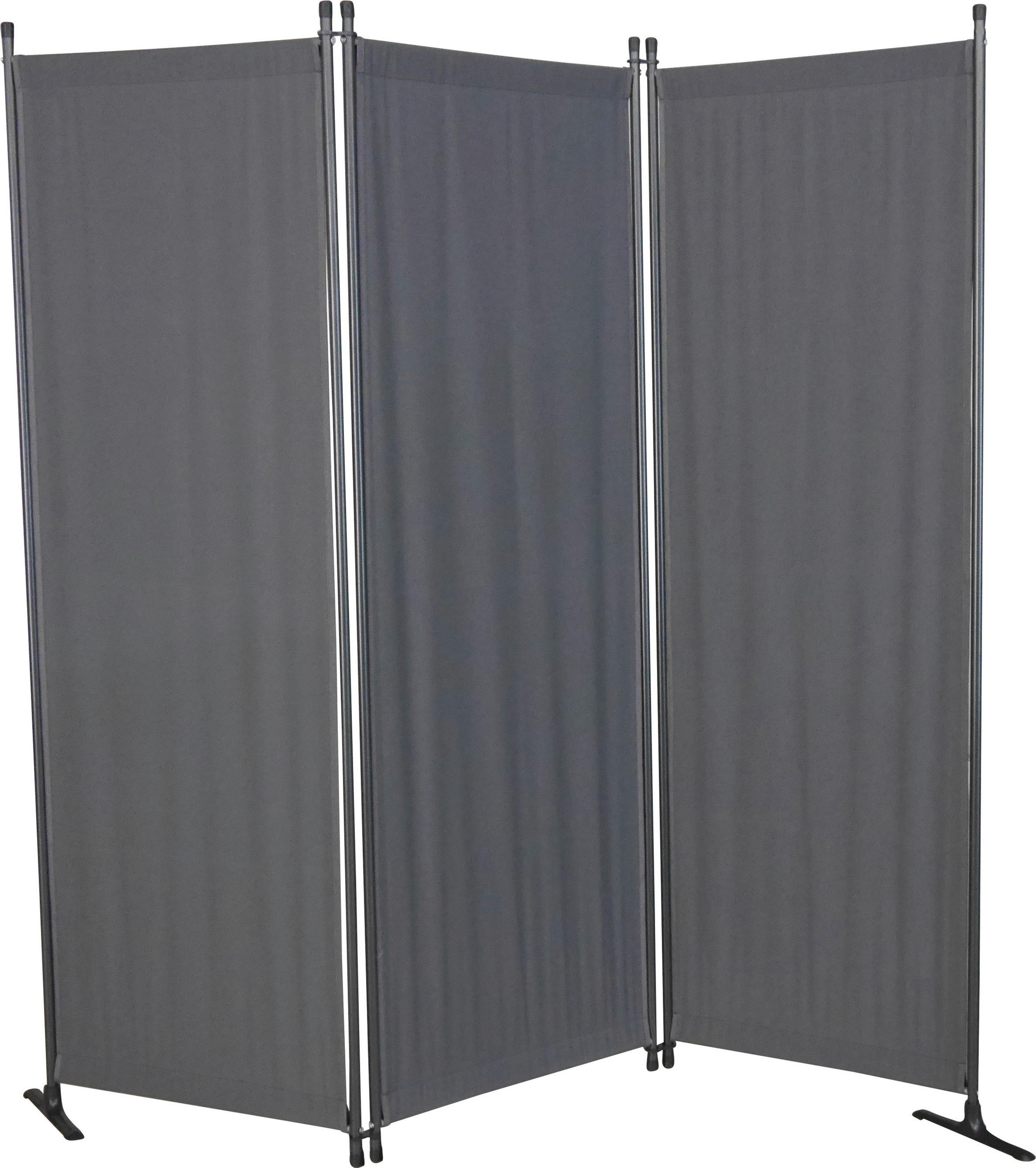 SICHTSCHUTZ - Dunkelgrau/Grau, Basics, Textil/Metall (165/165/25,2cm) - Boxxx