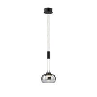 STROPNÍ ZÁVĚSNÉ LED SVÍTIDLO - černá, Design, kov/sklo (22cm) - Fischer & Honsel