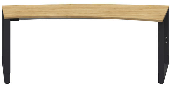 SCHREIBTISCH 200/80-100/68-82 cm  in Anthrazit, Hickory  - Anthrazit/Hickory, Design, Holzwerkstoff/Metall (200/80-100/68-82cm) - Moderano