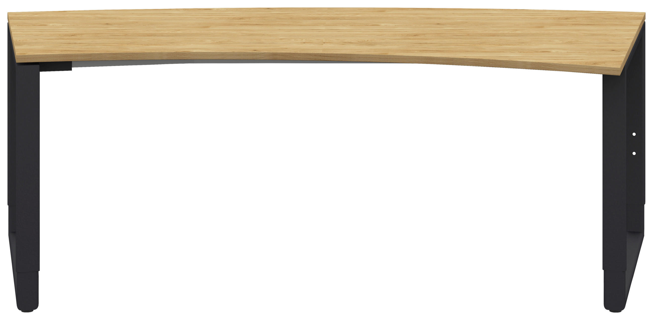 SCHREIBTISCH 200/80-100/68-82 cm  in Anthrazit, Hickory  - Anthrazit/Hickory, Design, Holzwerkstoff/Metall (200/80-100/68-82cm) - Moderano