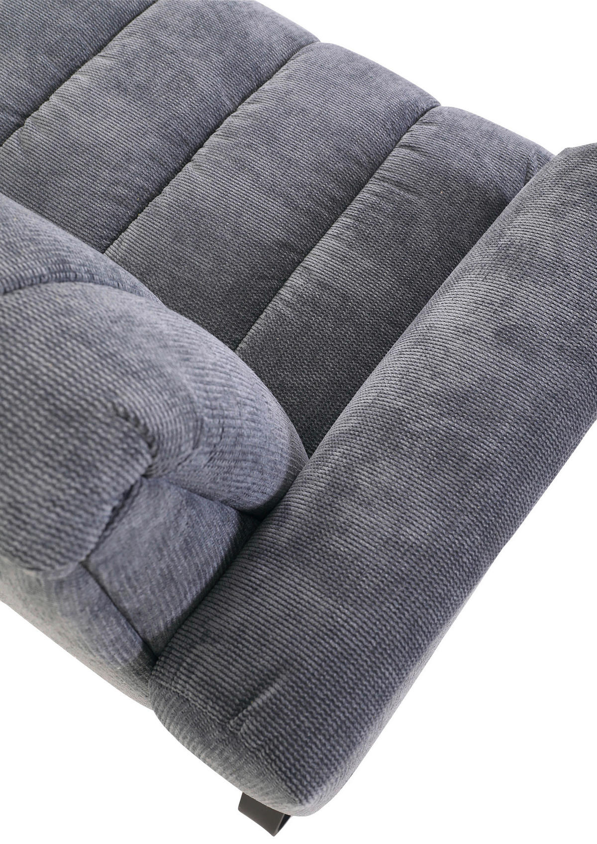 SITZBANK in Textil Schwarz, Dunkelgrau  - Dunkelgrau/Schwarz, Design, Textil/Metall (175/89/75cm) - Novel