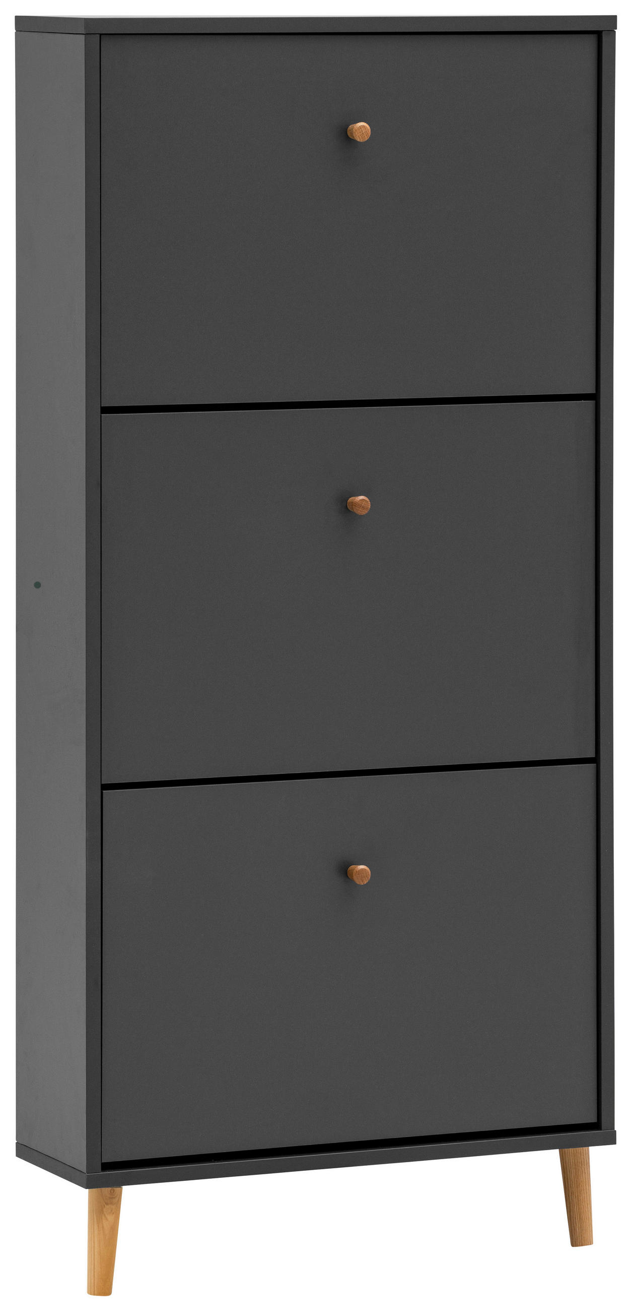 SCHUHKIPPER - Anthrazit, Design, Holz/Holzwerkstoff (59,8/131/19,55cm) - MID.YOU