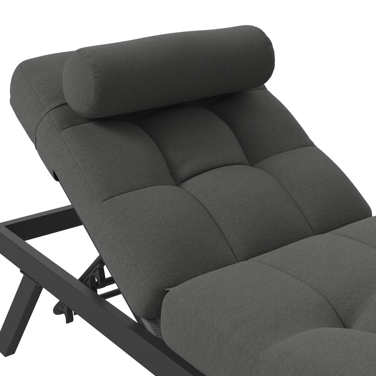 ZAHRADNÍ RELAXAČNÍ LEHÁTKO kov, textil - šedá, Moderní, kov/textil (199/67/40cm) - Ambia Garden