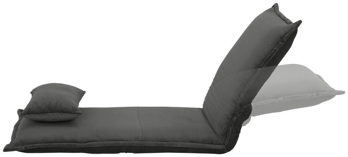 SCHLAFSESSEL Cord Grau    - Silberfarben/Grau, MODERN, Textil/Metall (77/73/87cm) - MID.YOU