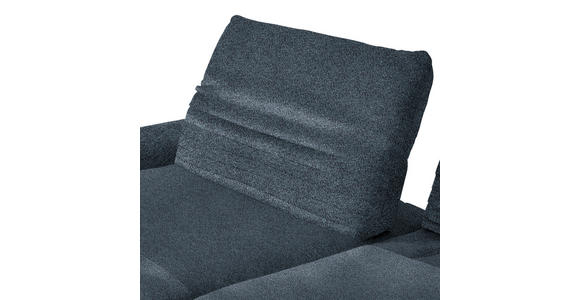 ECKSOFA  in Bouclé Blau  170-195/280 cm  - Blau/Schwarz, Design, Textil/Metall (170-195/280cm) - Dieter Knoll