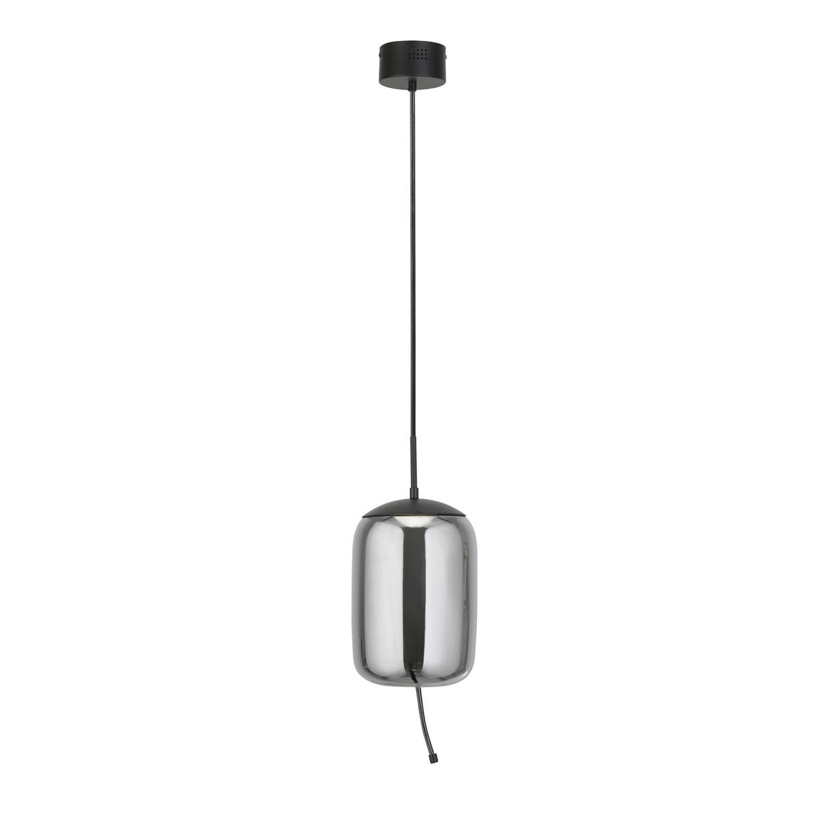 LED-PENDELLEUCHTE 18/18/43-150 cm  - Schwarz, Design, Glas/Metall (18/18/43-150cm)