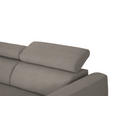 ECKSOFA Graubraun Feincord  - Graubraun/Schwarz, Design, Textil/Metall (205/280cm) - Xora